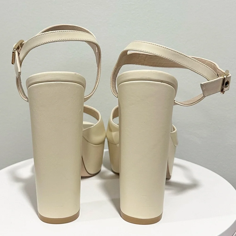 🌹STUART WEITZMAN🌹 Ryder Ankle-Buckle Platform Sandals Size: 10